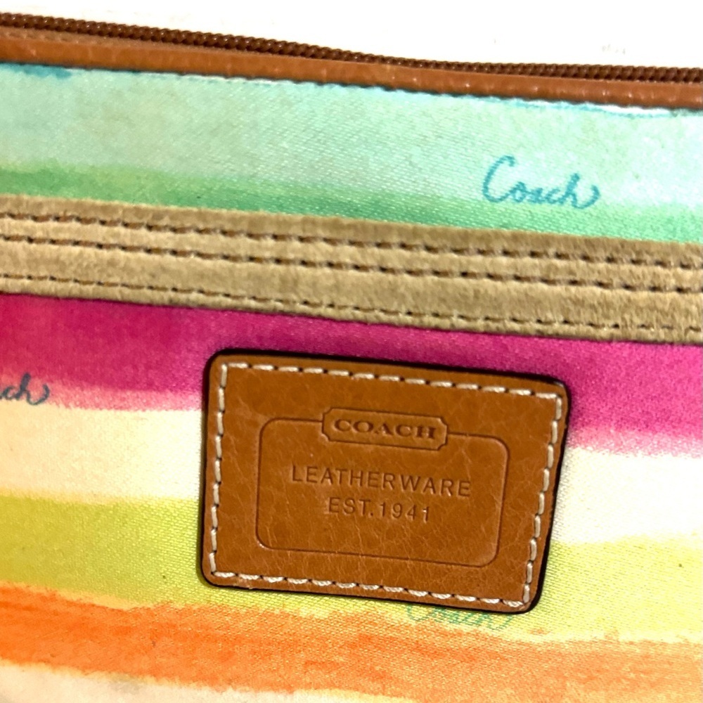 Coach Vibrant Striped Wristlet - Picture 4 of 5